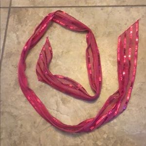 Pink sequin scarf